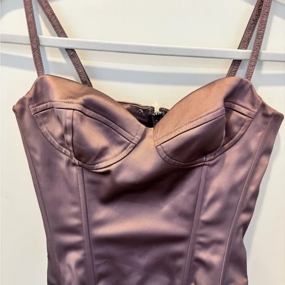 Aritzia Wilfred Bustier Corset Top in Mauve - Picture 2 of 5